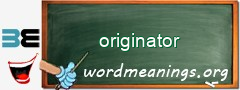 WordMeaning blackboard for originator